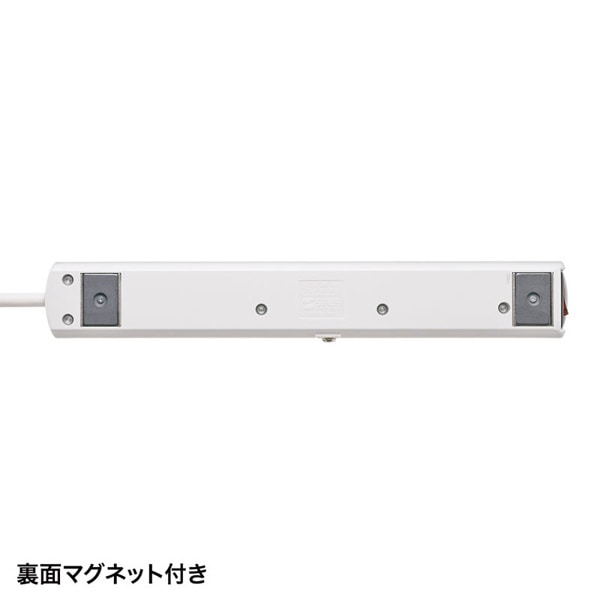 サンワサプライ 雷ガードタップ マグネット付き 3P・6個口・3m TAP-SP36MG-3 1個（ご注文単位1個）【直送品】