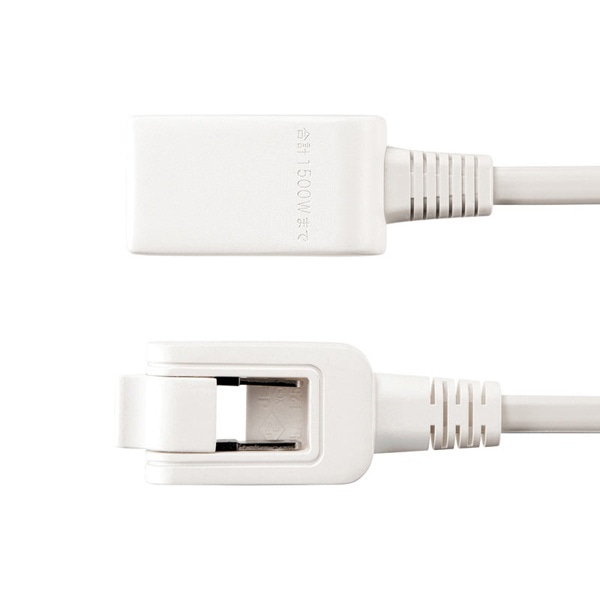 サンワサプライ マイクロタップ 収納式スイングプラグ 2個口 0.5m ホワイト TAP-M605W 1個（ご注文単位1個）【直送品】