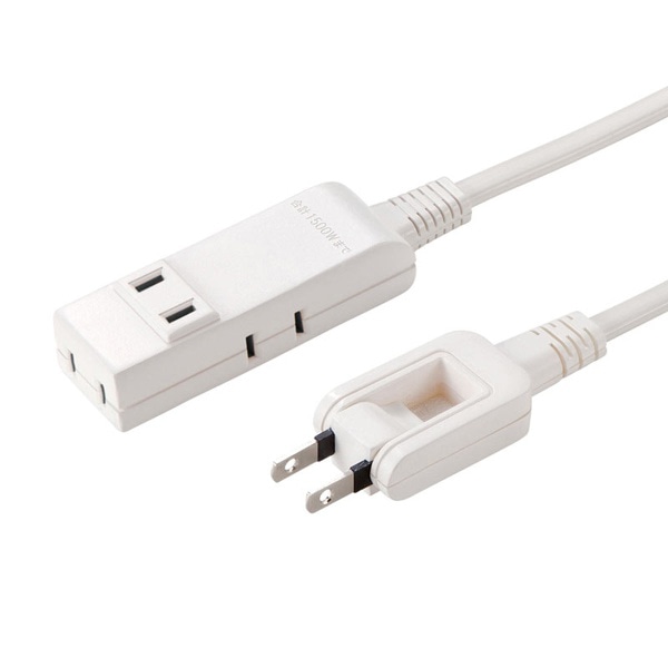 サンワサプライ マイクロタップ 収納式スイングプラグ 4個口 0.5m ホワイト TAP-M805W 1個（ご注文単位1個）【直送品】