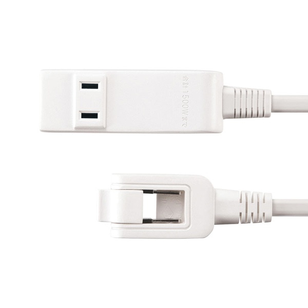 サンワサプライ マイクロタップ 収納式スイングプラグ 4個口 0.5m ホワイト TAP-M805W 1個（ご注文単位1個）【直送品】