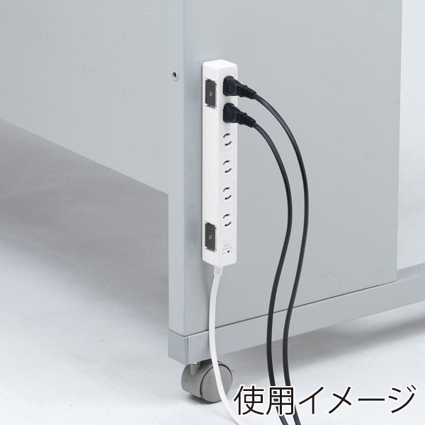 サンワサプライ 雷ガードタップ 抜け止めタイプ 2P・6個口・5m TAP-SPWMG26-5 1個（ご注文単位1個）【直送品】