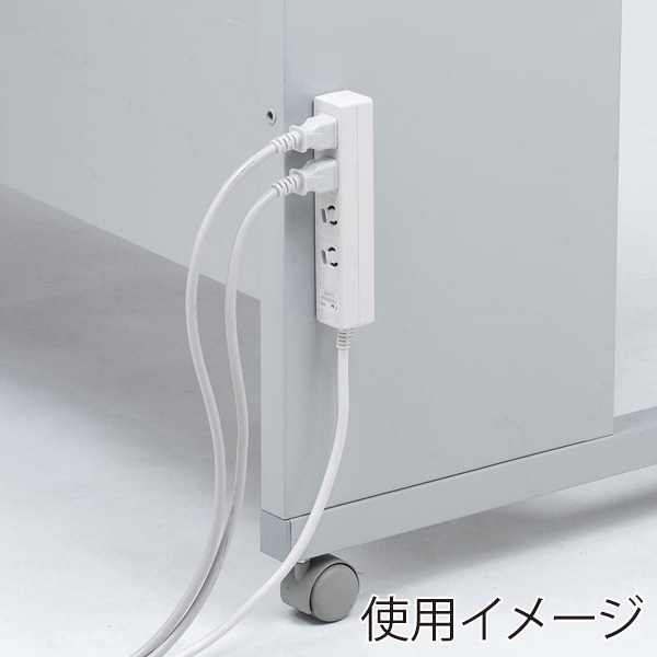 サンワサプライ 雷ガードタップ 抜け止めタイプ 3P・4個口・5m TAP-SPWMG34-5 1個（ご注文単位1個）【直送品】