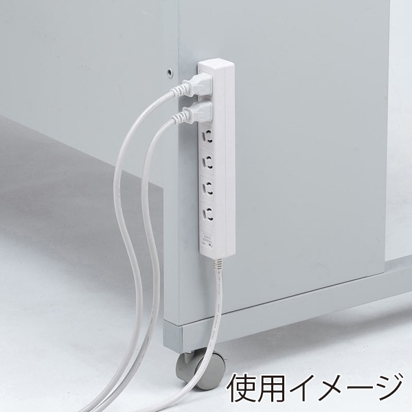 サンワサプライ 雷ガードタップ 抜け止めタイプ 3P・6個口・5m TAP-SPWMG36-5 1個(ご注文単位1個)【直送品】