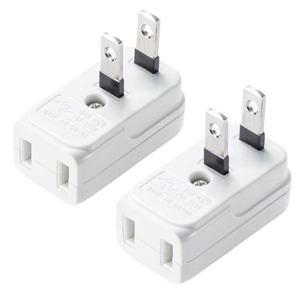 サンワサプライ スペースアダプタ 横型 2個入 2P 1個口 TAP-B55 1個（ご注文単位1個）【直送品】