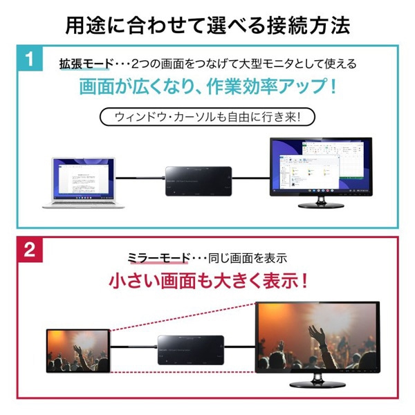 サンワサプライ USB Type-C ドッキングステーション VGAポート付き USB-DKM2BK 1個（ご注文単位1個）【直送品】