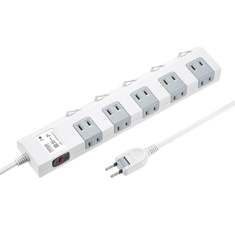 サンワサプライ 節電タップ 2P 10個口 3m TAP-SP2110SW-3 1個(ご注文単位1個)【直送品】