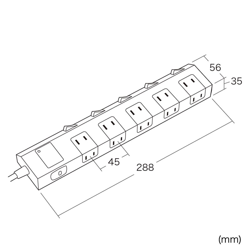 サンワサプライ 節電タップ 2P 10個口 3m TAP-SP2110SW-3 1個(ご注文単位1個)【直送品】