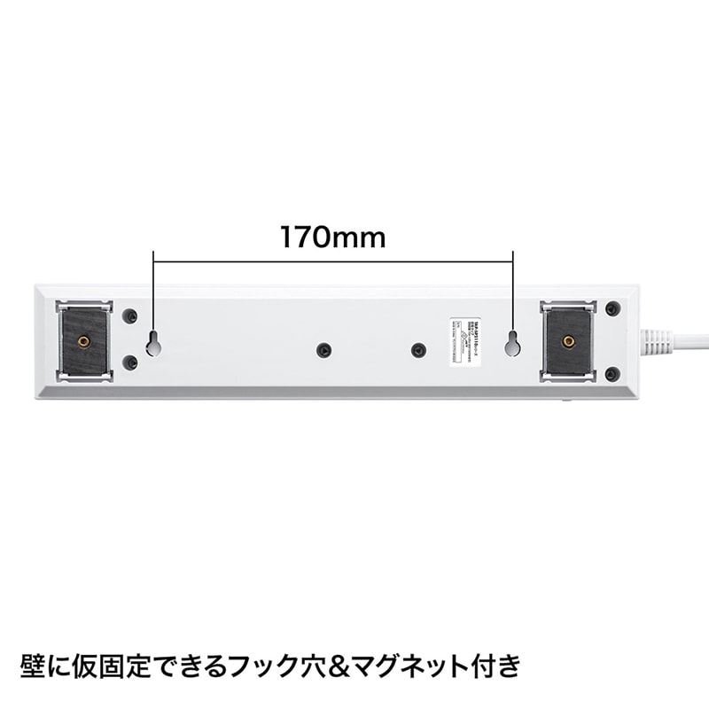 サンワサプライ 節電タップ 2P　10個口　5m TAP-SP2110SW-5 1個（ご注文単位1個）【直送品】