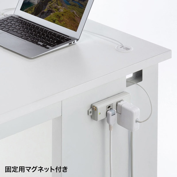 サンワサプライ 工事物件タップ 抜け止めタイプ 3P 2個口 1m グレー TAP-KS2-1 1個（ご注文単位1個）【直送品】