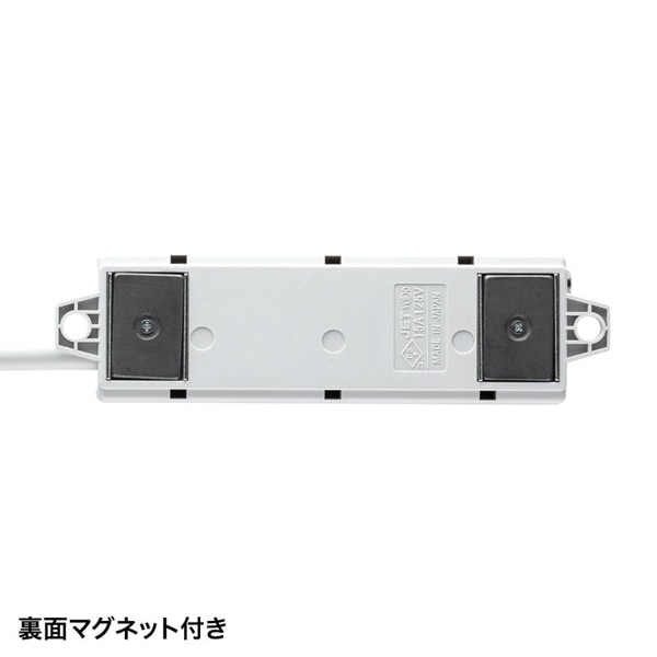 サンワサプライ 工事物件タップ 抜け止めタイプ 3P 2個口 1m グレー TAP-KS2-1 1個（ご注文単位1個）【直送品】