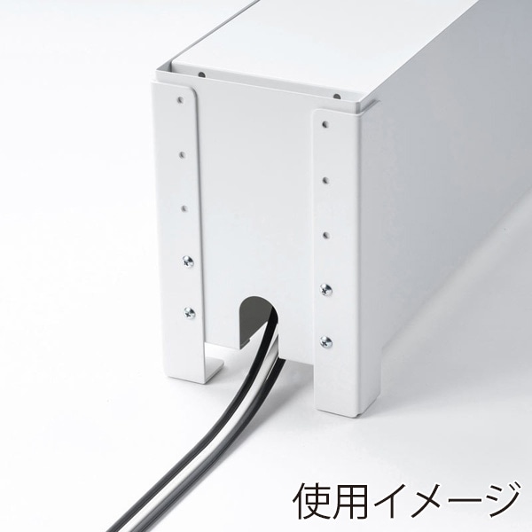 サンワサプライ ケーブル&タップ収納ボックス ホワイト CB-BOXS9W 1個（ご注文単位1個）【直送品】