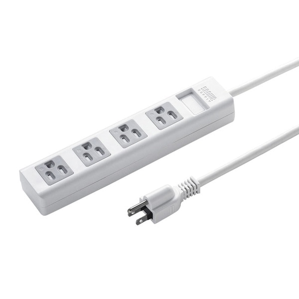 サンワサプライ シャッタータップ 3Pプラグ 3P・4個口・2.5m TAP-SH3425MG3P 1個(ご注文単位1個)【直送品】