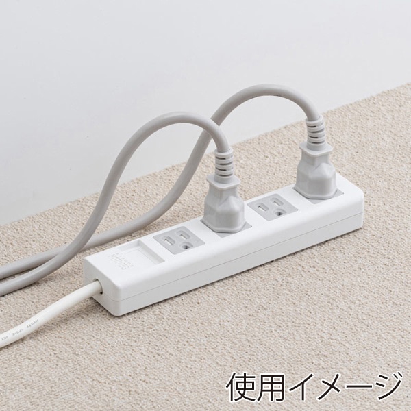 サンワサプライ シャッタータップ 3Pプラグ 3P・4個口・2.5m TAP-SH3425MG3P 1個(ご注文単位1個)【直送品】