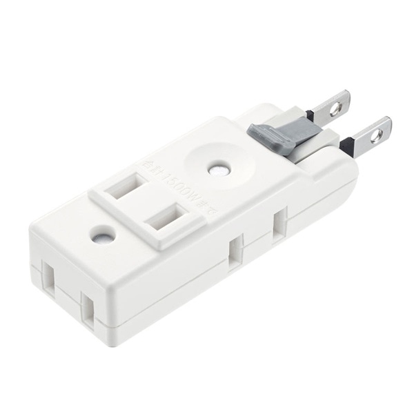 サンワサプライ 楽抜けマイクロタップ 2P 4個口 TAP-B58W 1個(ご注文単位1個)【直送品】