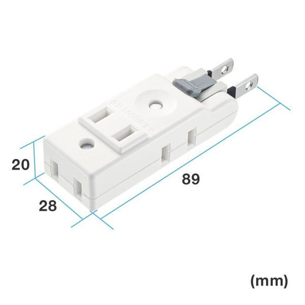 サンワサプライ 楽抜けマイクロタップ 2P 4個口 TAP-B58W 1個（ご注文単位1個）【直送品】