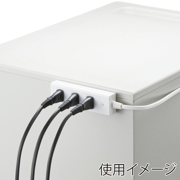 サンワサプライ 雷ガードタップ マグネット付き 2P・4個口・1m TAP-SP2114MG-1WN 1個（ご注文単位1個）【直送品】