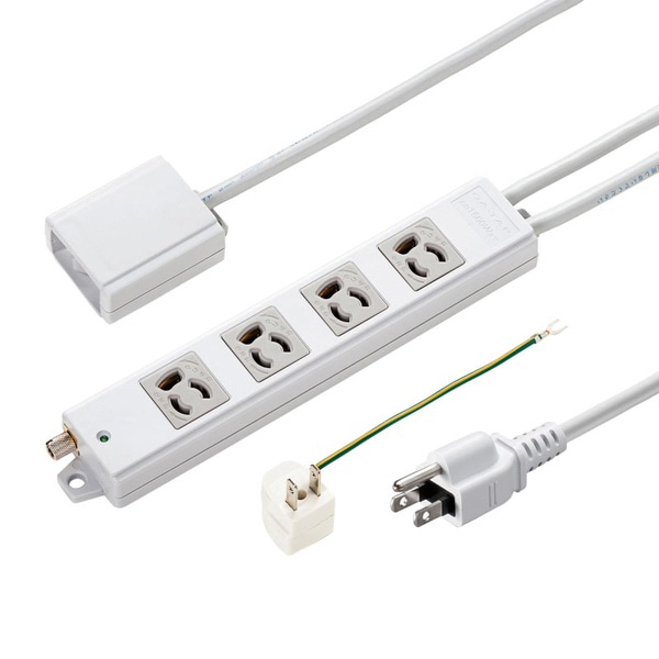 サンワサプライ 抜け止めタップ 3P 4個口 3m 手元スイッチ付き TAP-5433MGN2-3 1個(ご注文単位1個)【直送品】