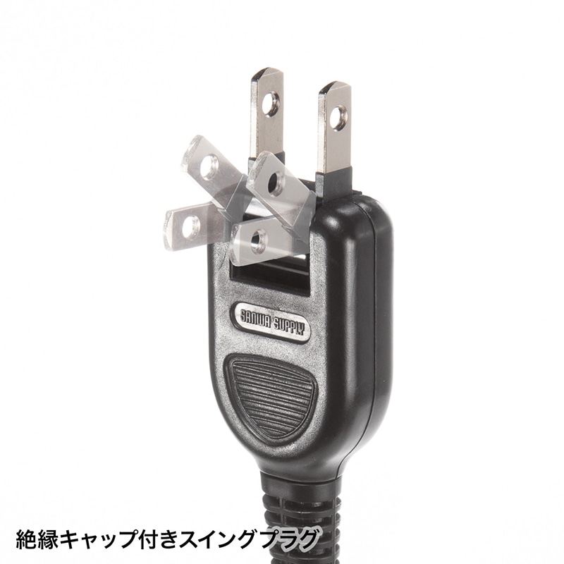 サンワサプライ 電源タップ 強力ネオジムマグネット付き 2P 10個口 2m TAP-2210-2BK ブラック 1個(ご注文単位1個)【直送品】