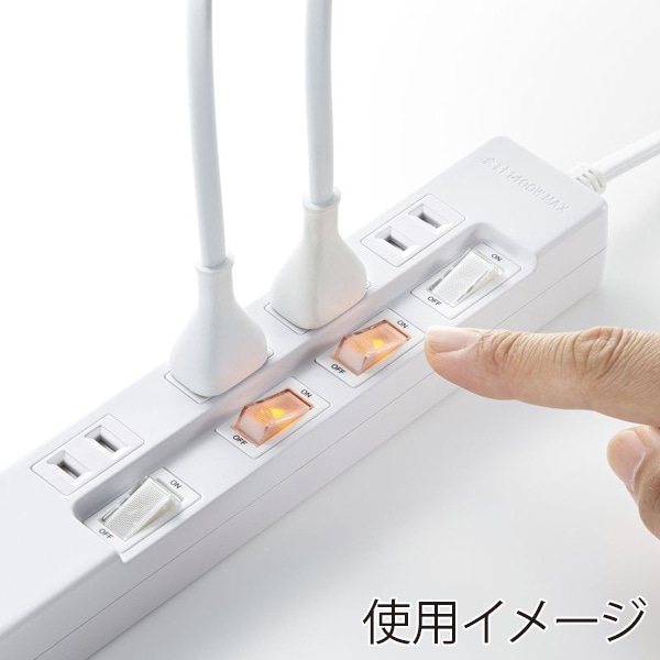サンワサプライ USB充電機能付きタップ Type-C搭載 2P 4個口 2m TAP-B102UC-2W 1個（ご注文単位1個）【直送品】