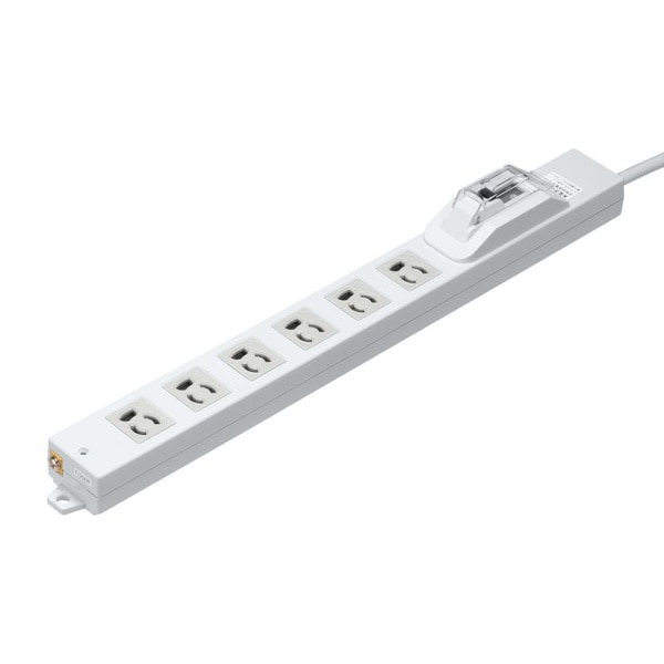 サンワサプライ 漏電ブレーカータップ 3P 6個口 1m TAP-BR36LN-1 1個（ご注文単位1個）【直送品】