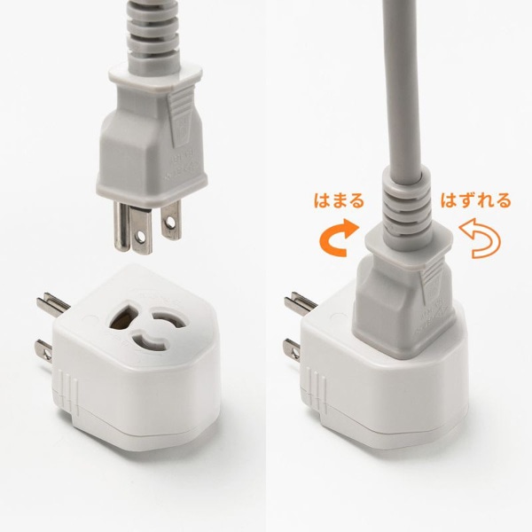 サンワサプライ 温度ヒューズ内蔵アダプタ TAP-AD15W 1個(ご注文単位1個)【直送品】