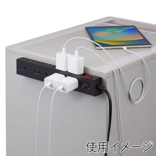 サンワサプライ 雷ガードタップ 10個口・1m・ブラック TAP-SP2110N-1BK 1個（ご注文単位1個）【直送品】