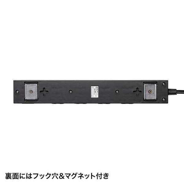 サンワサプライ 雷ガードタップ 10個口・1m・ブラック TAP-SP2110N-1BK 1個（ご注文単位1個）【直送品】