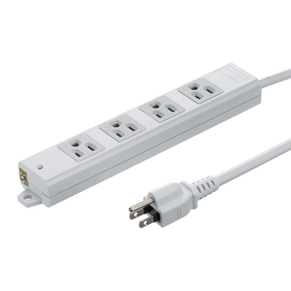 サンワサプライ 工事物件タップ 3P 4個口 1m グレー TAP-KS4N-1 1個（ご注文単位1個）【直送品】