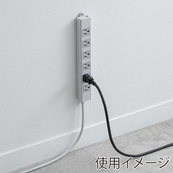 サンワサプライ 電源延長コード 3P-3P 2m TAP-EX353-2BK 1個（ご注文単位1個）【直送品】