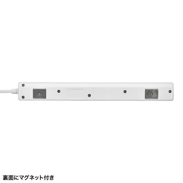 サンワサプライ 節電タップ 2P 6個口 1m ホワイト TAP-B108UC-1W 1個（ご注文単位1個）【直送品】