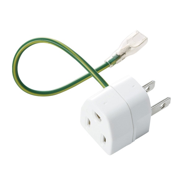 サンワサプライ 3Pプラグ→2Pプラグ変換アダプタ TAP-AD1N 1個（ご注文単位1個）【直送品】