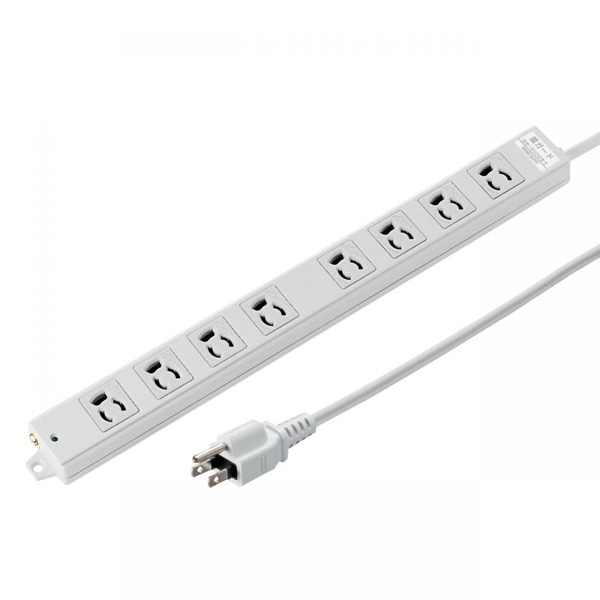 サンワサプライ 工事物件雷ガードタップ 抜け止めタイプ 3P 8個口 3m TAP-K8SP-3 1個（ご注文単位1個）【直送品】