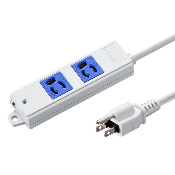 サンワサプライ 工事物件タップ 3P 2個口 3m ブルー TAP-K2-3BL 1個（ご注文単位1個）【直送品】