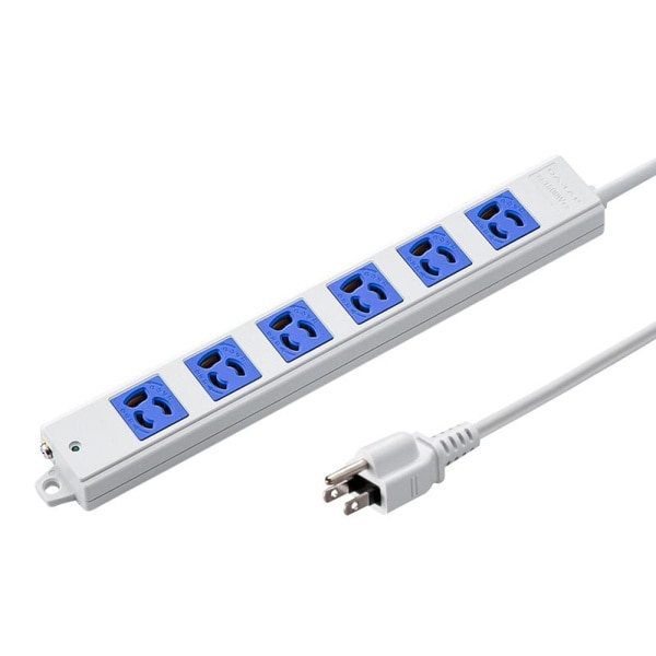 サンワサプライ 工事物件タップ 3P 6個口 3m ブルー TAP-K6-3BL 1個（ご注文単位1個）【直送品】