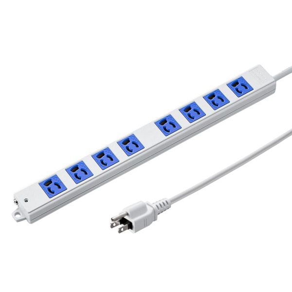 サンワサプライ 工事物件タップ 3P 8個口 3m ブルー TAP-K8-3BL 1個（ご注文単位1個）【直送品】