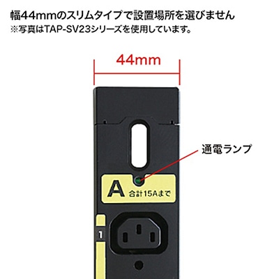 サンワサプライ 19インチサーバーラック用コンセント200V 200V・20A・20個口・3m TAP-SV22020C19 1個（ご注文単位1個）【直送品】