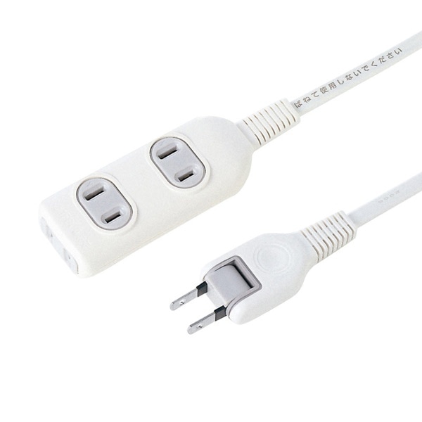 サンワサプライ 電源タップ 2P 3個口 2m TAP-3W2N 1個（ご注文単位1個）【直送品】