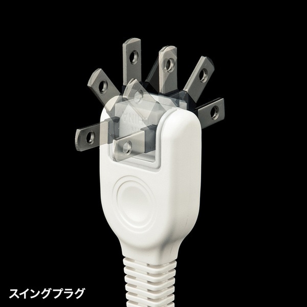 サンワサプライ 中間スイッチ付延長コード 2P 1個口 1m ホワイト TAP-B7-1N 1個（ご注文単位1個）【直送品】