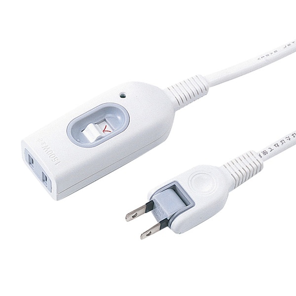 サンワサプライ 中間スイッチ付延長コード 2P 1個口 2m ホワイト TAP-B7-2N 1個（ご注文単位1個）【直送品】