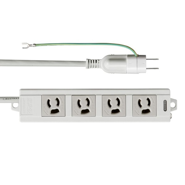 サンワサプライ 電源タップ 抜け止めタイプ 3P 4個口 1m TAP-MG341N2-1 1個（ご注文単位1個）【直送品】