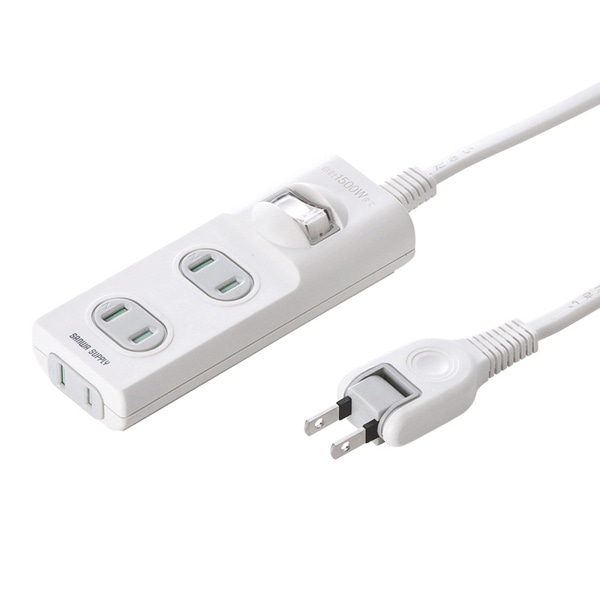 サンワサプライ 火災予防安全タップ 集中スイッチ付き 2P・3個口・3m・ホワイト TAP-TSH33SWN 1個（ご注文単位1個）【直送品】