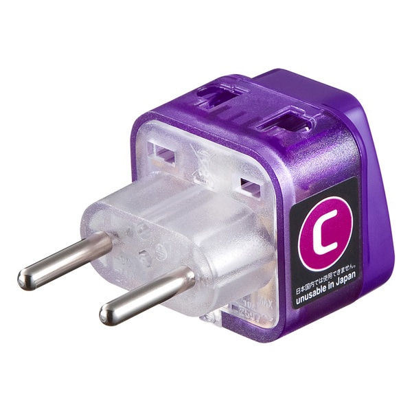 サンワサプライ 海外電源変換アダプタ エレプラグ Cタイプ TR-AD14 1個（ご注文単位1個）【直送品】