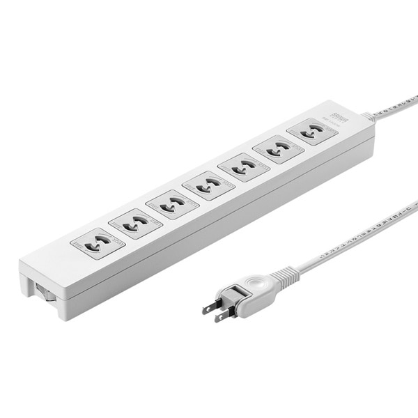 サンワサプライ 電源タップ 一括集中スイッチ付き 2P 7個口 5m TAP-F27-5Z 1個（ご注文単位1個）【直送品】