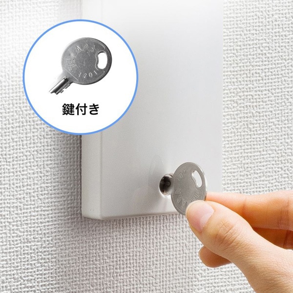 サンワサプライ セキュリティスリムコンセントカバー 鍵付き TAP-KJCV1 1個（ご注文単位1個）【直送品】