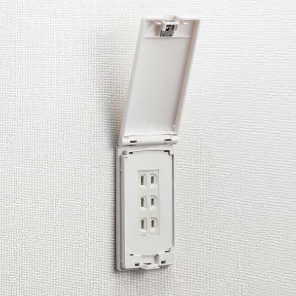 サンワサプライ セキュリティスリムコンセントカバー 鍵付き TAP-KJCV1 1個（ご注文単位1個）【直送品】