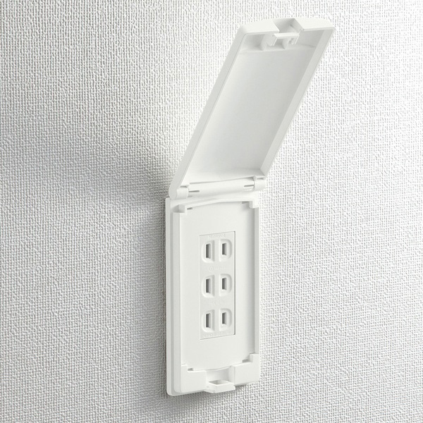 サンワサプライ セキュリティスリムコンセントカバー 鍵無し TAP-KJCV2 1個（ご注文単位1個）【直送品】