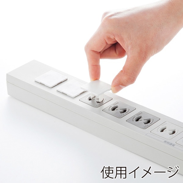 サンワサプライ コンセント安全キャップ 抜け止め用 2P用 50個入 ホワイト TAP-CAP2P50L 1個（ご注文単位1個）【直送品】