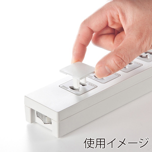 サンワサプライ コンセント安全キャップ 抜け止め用 2P用 100個入 ホワイト TAP-CAP2P100L 1個（ご注文単位1個）【直送品】