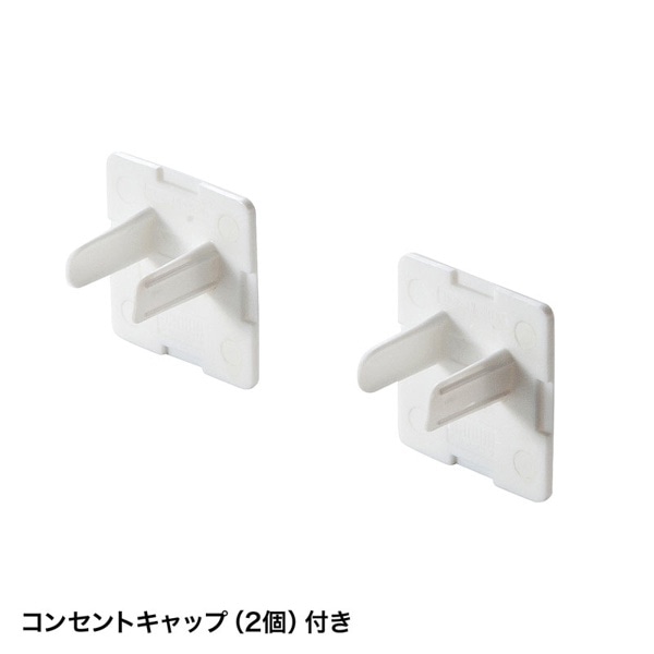 サンワサプライ USB充電機能付きタップ ACアダプタ対応 3P 4個口 2m ホワイト TAP-F37U-2 1個（ご注文単位1個）【直送品】