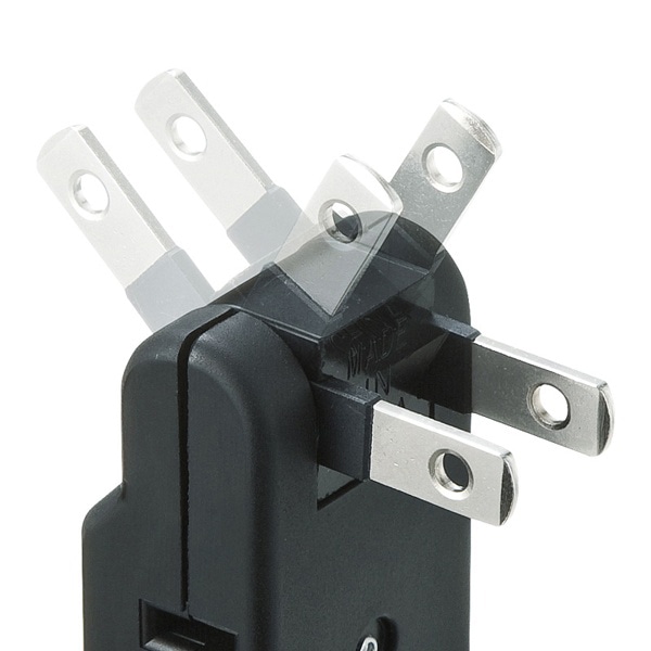 サンワサプライ スイングミニタップ 2P 2個口 ブラック TAP-AC8BK 1個（ご注文単位1個）【直送品】